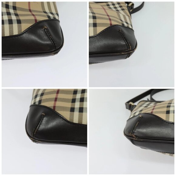 BURBERRY Nova Check Shoulder Bag PVC Beige Gold Auth ep8752 - Picture 14 of 16